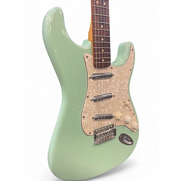 Used Squier Vintage Modified Stratocaster Surf Green Solid Body Electric Guitar
