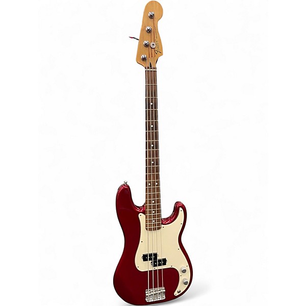 Used Fender Standard Precision Bass Candy Apple Red Electric Bass Guitar