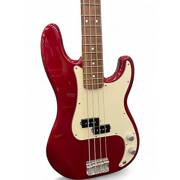 Used Fender Standard Precision Bass Candy Apple Red Electric Bass Guitar