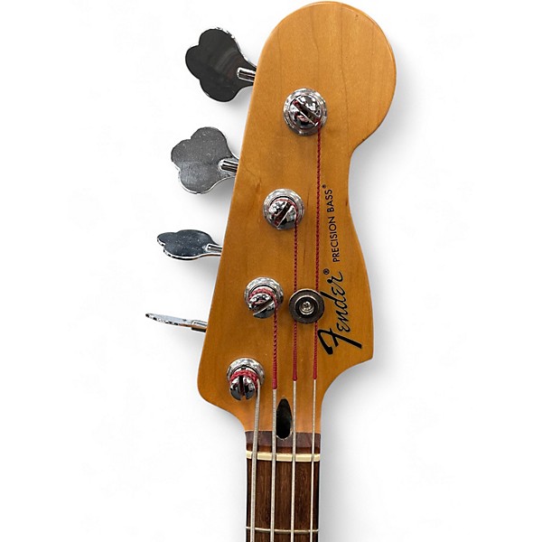 Used Fender Standard Precision Bass Candy Apple Red Electric Bass Guitar