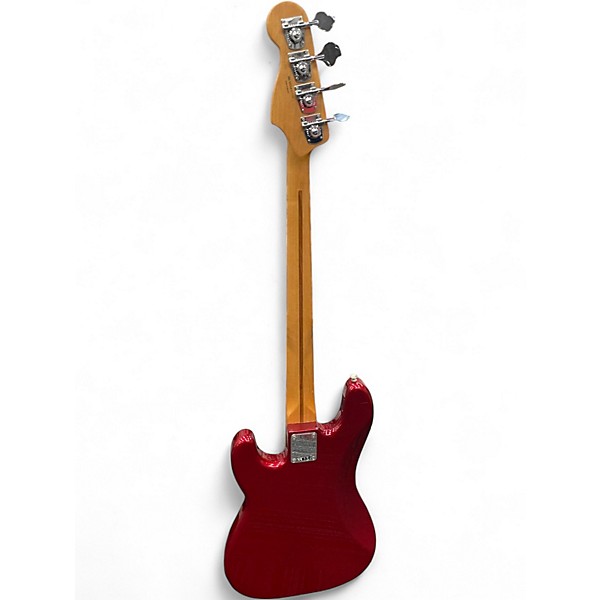 Used Fender Standard Precision Bass Candy Apple Red Electric Bass Guitar