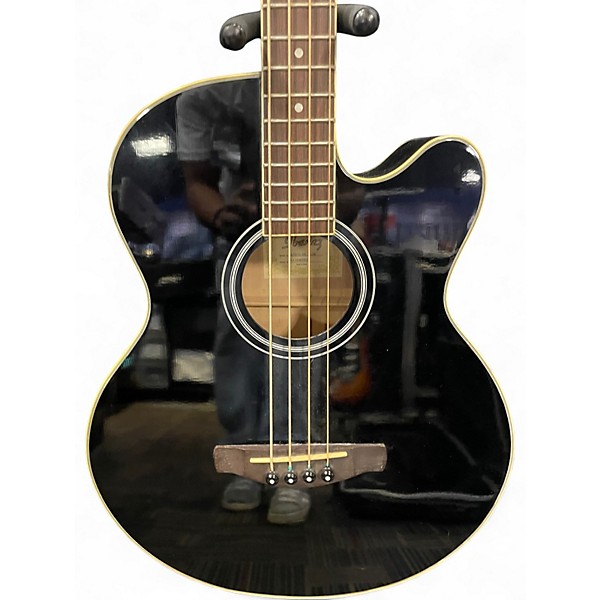 Used Ibanez AEB5E Black Acoustic Bass Guitar