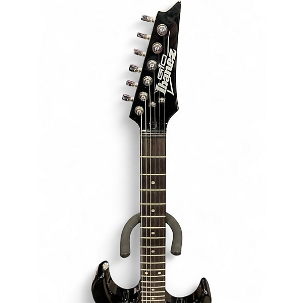 Used Ibanez GRX70QA Trans Black Solid Body Electric Guitar