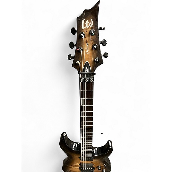 Used ESP LTD H1001FM Deluxe BROWN BURST Solid Body Electric Guitar