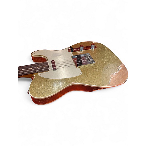 Used Fender GC TEXAS TELECASTER  RELIC Metallic Gold Solid Body Electric Guitar