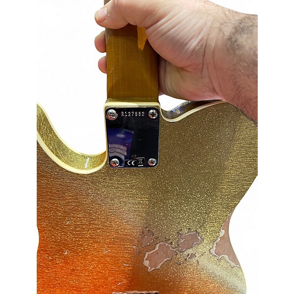 Used Fender GC TEXAS TELECASTER  RELIC Metallic Gold Solid Body Electric Guitar