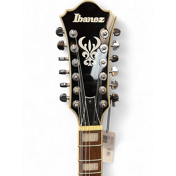 Used Ibanez AS7312 12 String Artcore Transparent Red Hollow Body Electric Guitar