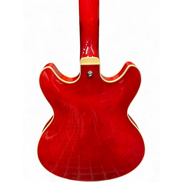 Used Ibanez AS7312 12 String Artcore Transparent Red Hollow Body Electric Guitar