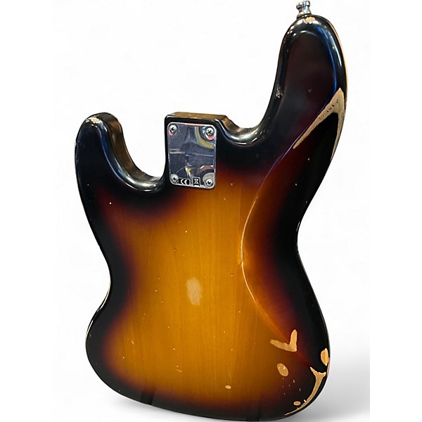 Used 2017 Fender Road Worn 60s Jazz Bass 3 Color Sunburst Electric Bass Guitar