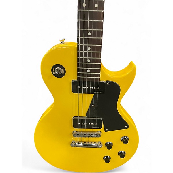 Used Vintage V132 Black and Yellow Solid Body Electric Guitar