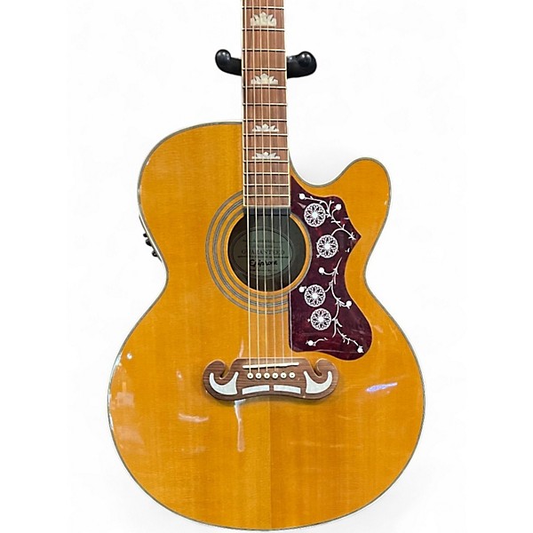 Used Epiphone EJ200SCE Vintage Natural Acoustic Electric Guitar