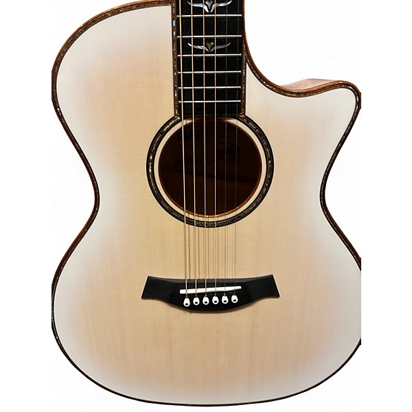 Used 2023 Taylor Custom Catch #22 Trans White Acoustic Electric Guitar