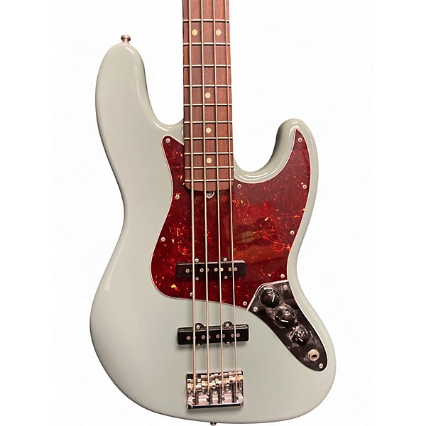 Used Fender  Jazz 4 string Bass Green Electric Bass Guitar