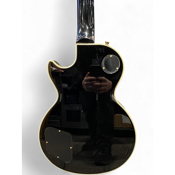 Used Epiphone Les Paul Custom Blackback Pro Antique Ivory Solid Body Electric Guitar