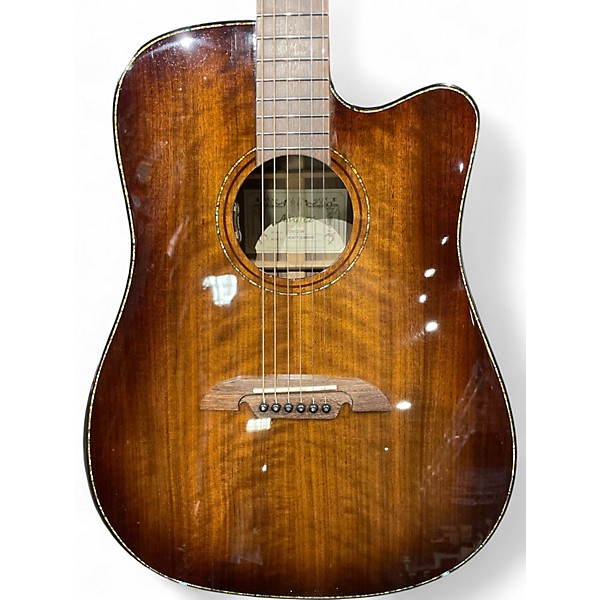 Used Alvarez MDA77CEARSHB 2 Tone Sunburst Acoustic Electric Guitar