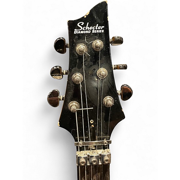 Used Schecter Guitar Research Diamond Series FR White Solid Body Electric Guitar