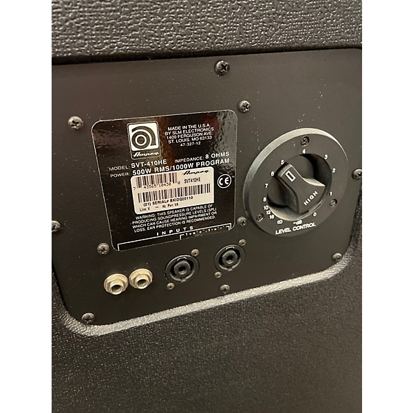 Used Ampeg SVT410HE 4x10 800W Bass Cabinet