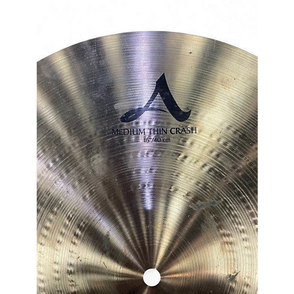 Used Zildjian 16in A Series Medium Thin Crash Cymbal