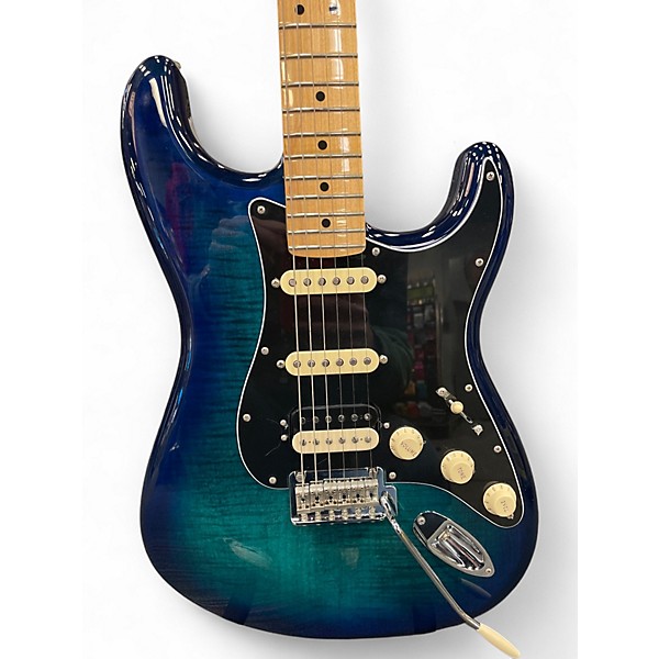 Used Fender Player Stratocaster HSS Plus Top Blue Burst Solid Body Electric Guitar