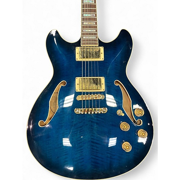 Used Ibanez AS93 BLS Trans Blue Hollow Body Electric Guitar