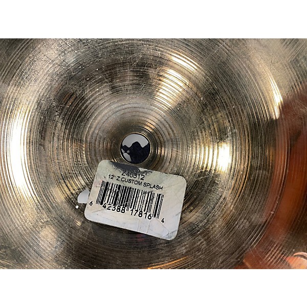 Used Zildjian 12in Z Custom Splash Brilliant Cymbal