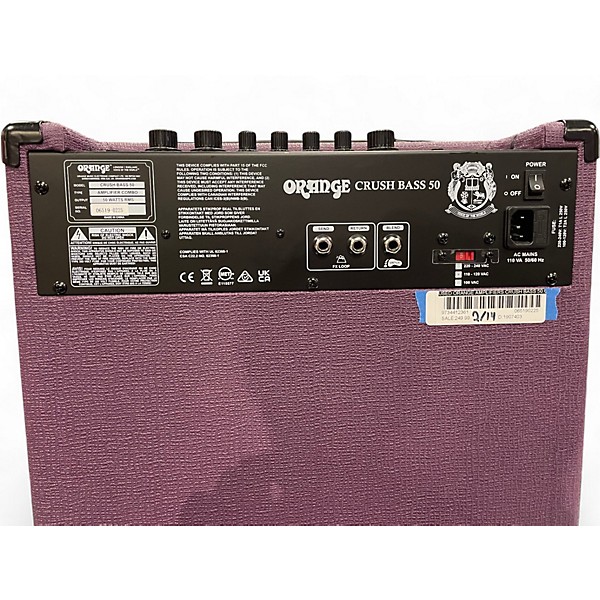 Used Orange Amplifiers Crush Bass 50 Glenn Hughes Bass Combo Amp