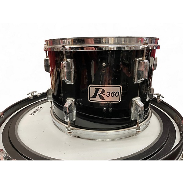 Used Rogers 3 Piece 3 Piece Drum Kit Black Drum Kit