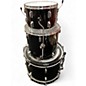 Used Rogers 3 Piece 3 Piece Drum Kit Black Drum Kit