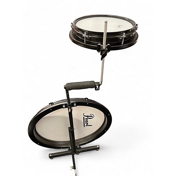 Used Pearl 2 Piece Compact Traveler Kit Black Drum Kit