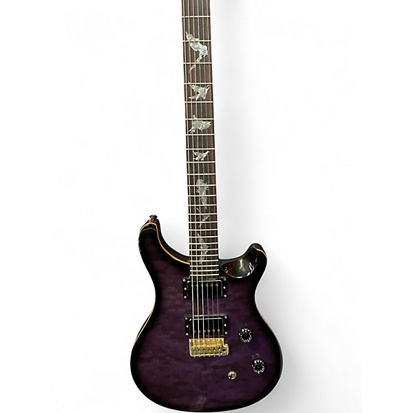 Used PRS Paul Allender Signature SE purple quilted Solid Body Electric Guitar