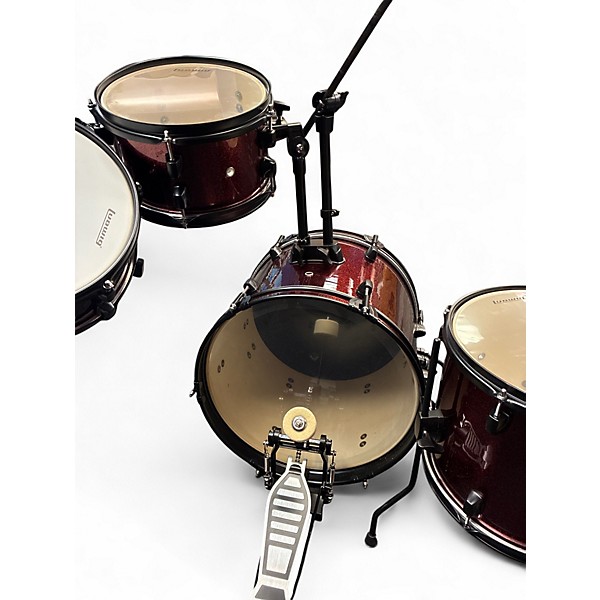 Used Ludwig 4 Piece QUESTLOVE POCKET KIT 4 PIECE DRUM SET RED SPARKLE Drum Kit