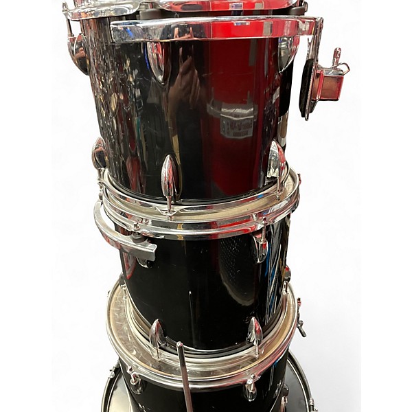 Used Pulse 5 Piece Drum Kit Black Drum Kit
