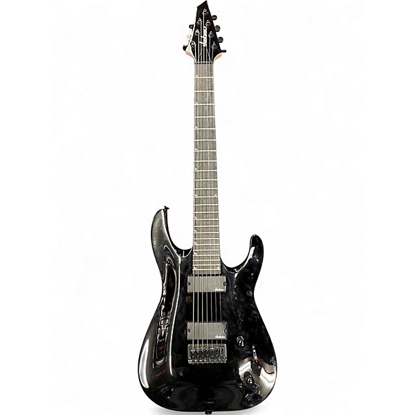 Used Jackson JS22-7 Dinky 7 String Black Solid Body Electric Guitar