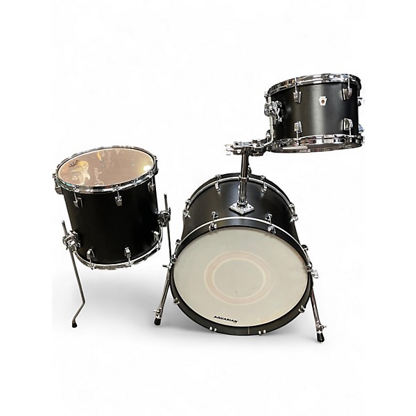 Used Ludwig 3 Piece NeuSonic 3-Piece Shell Pack Matte Black Drum Kit