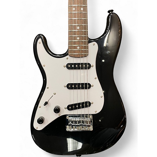 Used Squier Mini Affinity Stratocaster Left Handed (w/Mods) Black Electric Guitar