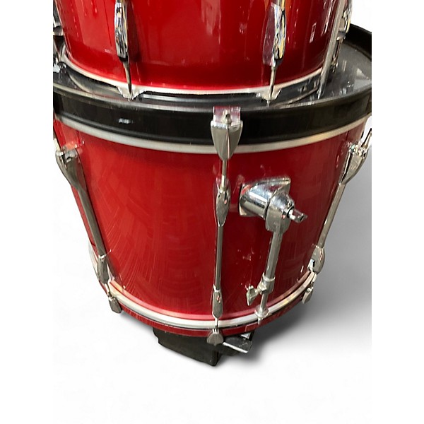 Used Pearl 3 Piece Export Red Drum Kit