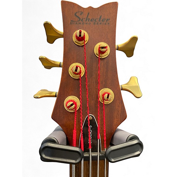 Used Schecter Guitar Research Stiletto Studio 5 String Brown Electric Bass Guitar