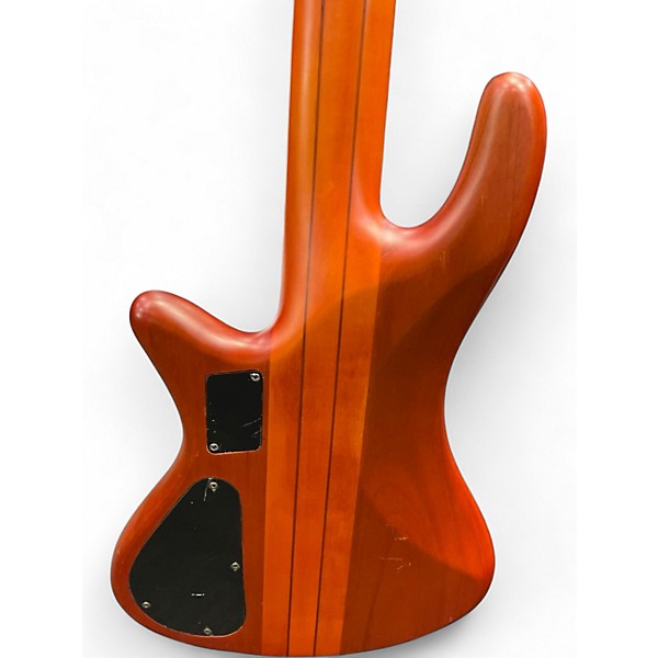 Used Schecter Guitar Research Stiletto Studio 5 String Brown Electric Bass Guitar