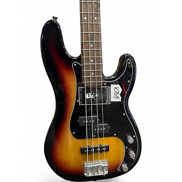 Used Squier Affinity PJ BASS 3 Color Sunburst Electric Bass Guitar