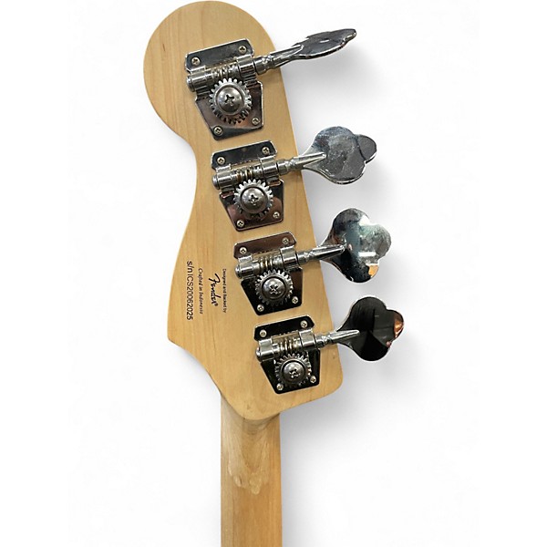 Used Squier Affinity Jazz Bass Silver Electric Bass Guitar