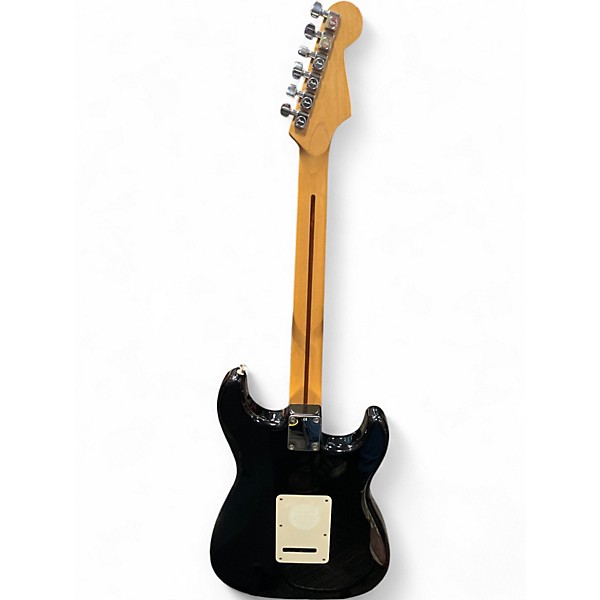 Used Fender Left Handed Mexico Standard Stratocaster Black Solid Body Electric Guitar