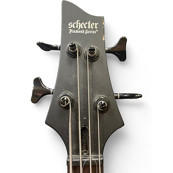 Used Schecter Guitar Research Stiletto Stealth 4 Black Electric Bass Guitar