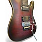 Used Schecter Guitar Research C1 Platinum FR S Satin Crimson Red Burst Solid Body Electric Guitar