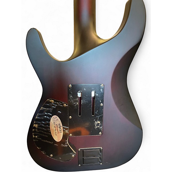 Used Schecter Guitar Research C1 Platinum FR S Satin Crimson Red Burst Solid Body Electric Guitar