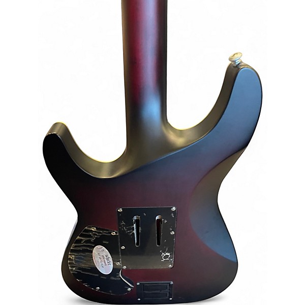 Used Schecter Guitar Research C1 Platinum FR S Satin Crimson Red Burst Solid Body Electric Guitar