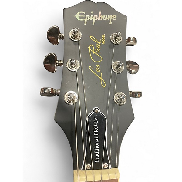 Used Epiphone Les Paul Traditional Pro IV Gold Solid Body Electric Guitar