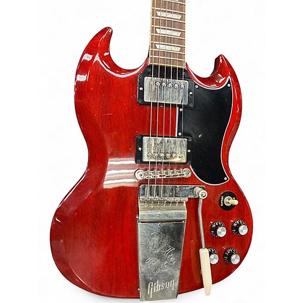 Used 2022 Gibson SG Standard 61 Maestro  Cherry Solid Body Electric Guitar