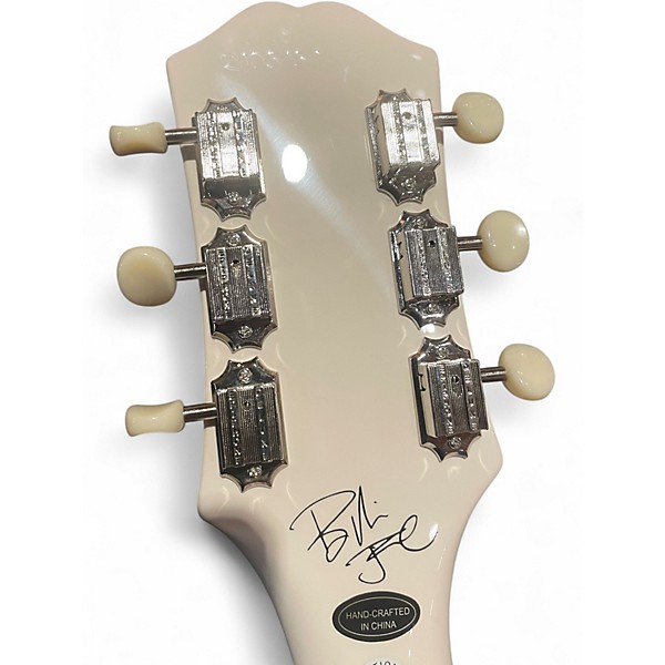 Used Epiphone BILLIE JOE ARMSTONG LES PAUL JR Alpine White Solid Body Electric Guitar