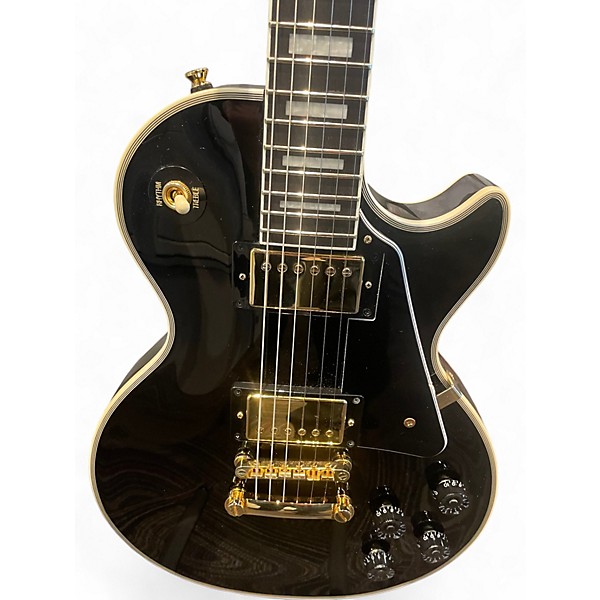 Used Epiphone Les Paul Custom BLACK Solid Body Electric Guitar