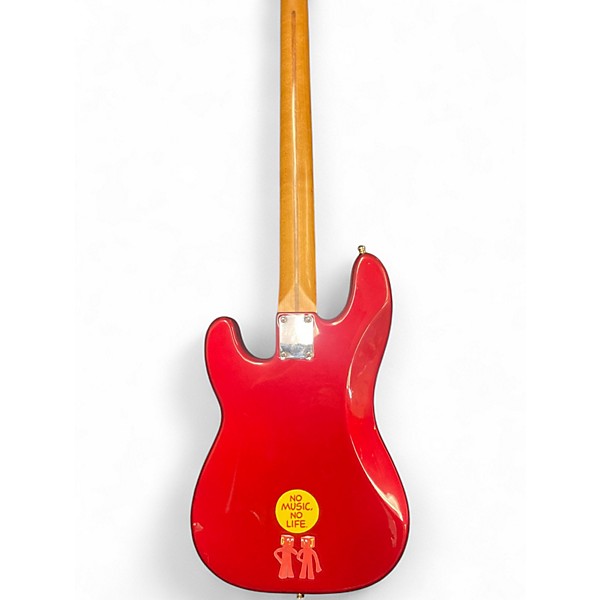 Used 2010s Fender Select Precision Bass Candy Apple Red Electric Bass Guitar